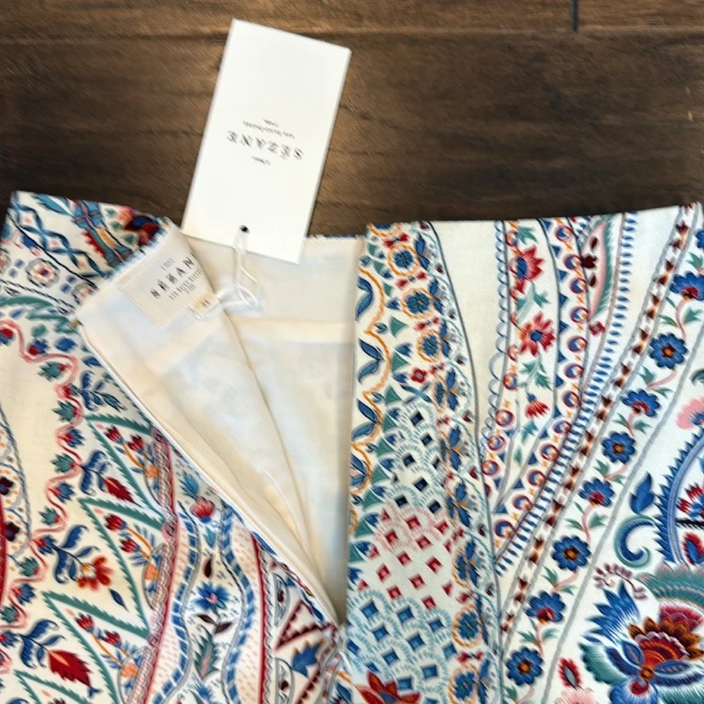 Sezane women’s 2 piece blouse and skirt. Malia collection. Shirt sz 4/skirt 2 - Picture 9 of 11